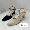 AB6 - Crystal-Strap Block Heels