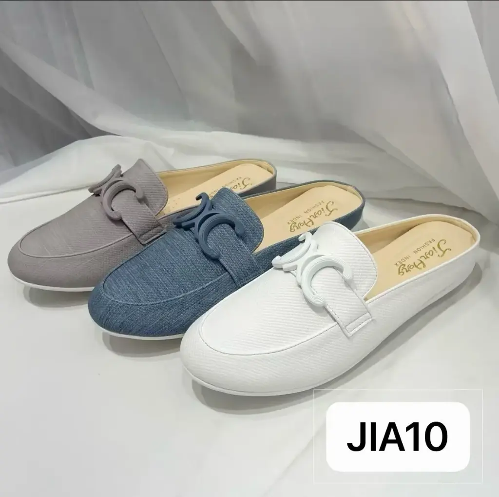 JIA10 - Textured Slip-On Mules