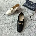 MA51 - Gold-Buckle Low Heel Loafers