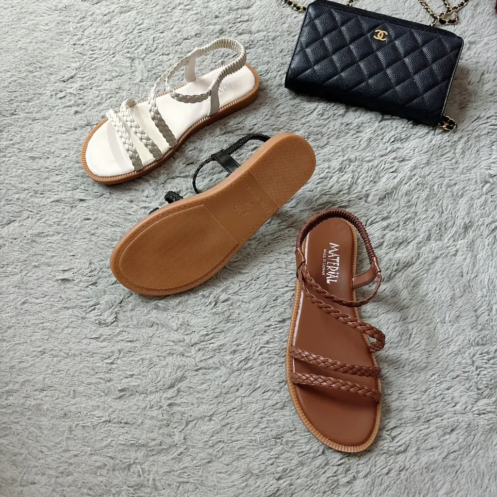 MA52 - Braided Strap Flat Sandals