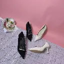 T6201-5 - Crystal-Bar Pointed Heels