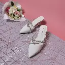 T032-16 - Rhinestone Strap Pointed Heels