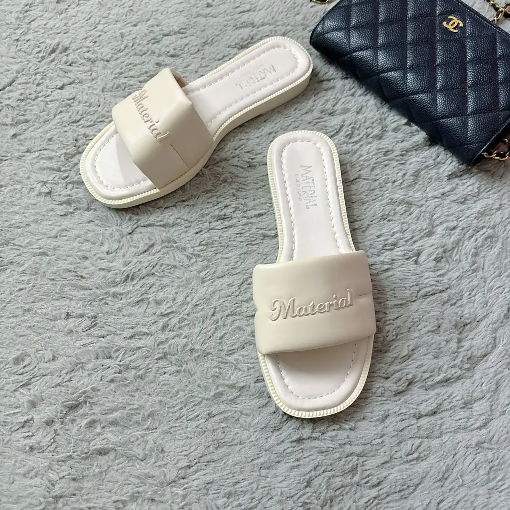 MA46 - Embossed Strap Slide Slippers