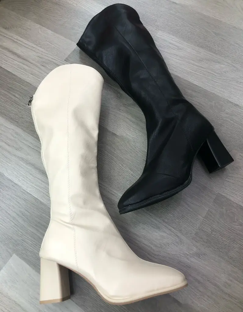 Classic Block-Heel Knee-High Boots