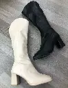 Classic Block-Heel Knee-High Boots