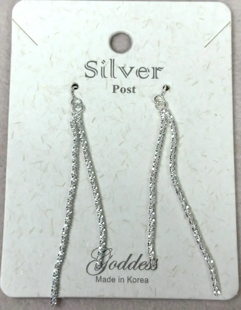 ER025 - 99% Silver Sparkling Dangle Earrings