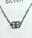NL010 - Elegant 925 Sterling Silver Geometric Necklace