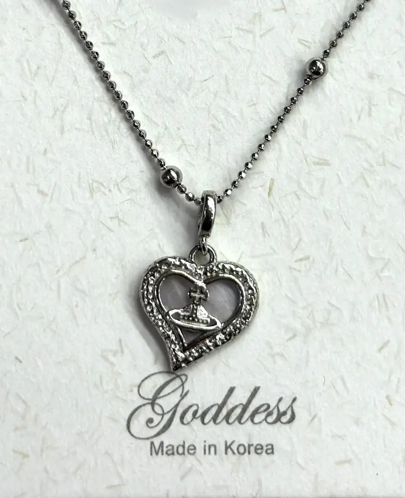 NL009 - 925 Sterling Silver Heart Pendant Necklace