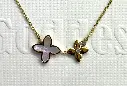 NL020 - Stainless Steel Clover & Flower Charm Necklace 