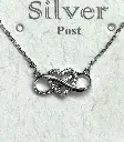 NL001 - 925 Sterling Silver Heart & Infinity Pendant Necklace