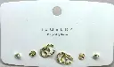 ER073 - Stainless Steel Gold-Tone Multi-Style Earring Set