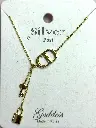 NL003 - 925 Sterling Silver Key & Lock Pendant Necklace