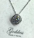 NL082 - 925 Sterling Silver Moissanite Cushion Halo Pendant Necklace