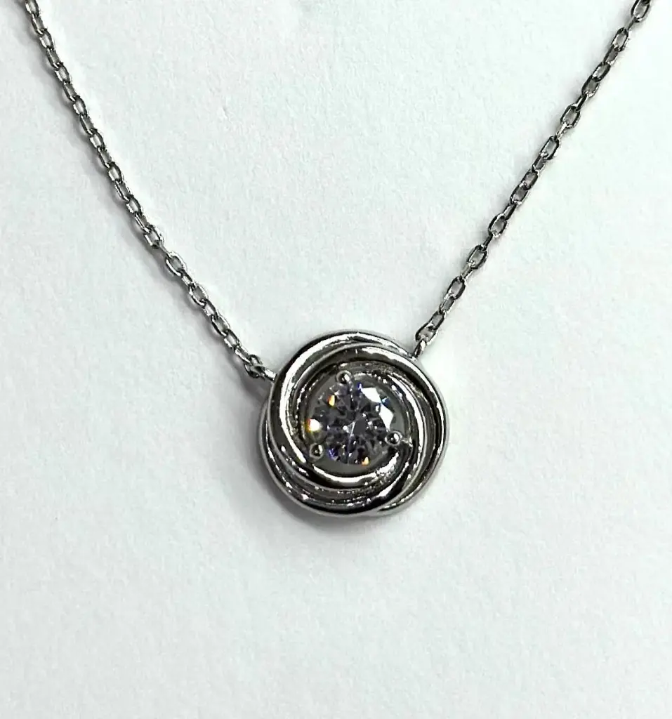 NL006 - 925 Sterling Silver Twinkle Knot Pendant Necklace