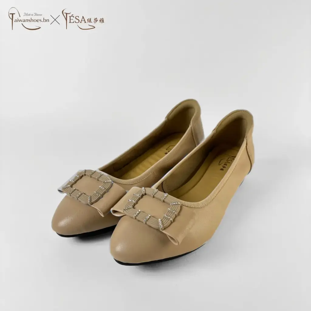 QJZ004 - Classic Comfort Cowhide Flats (Black, 35)