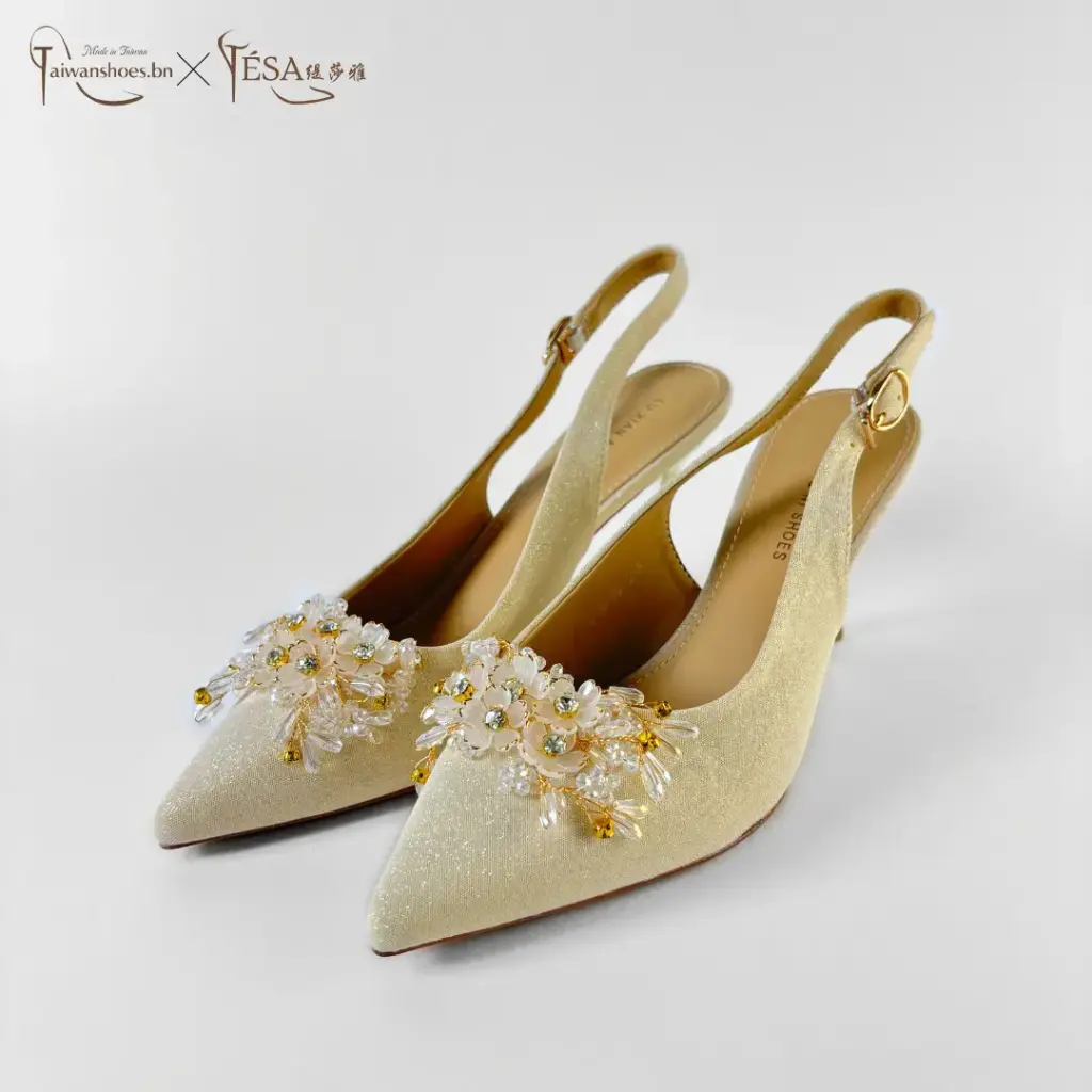 SLL015 - Crystal Blossom Slingback Heels (37)