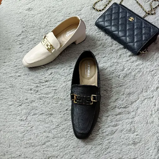 MA44 - Gold-Buckle Loafers