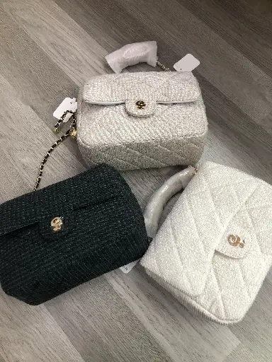  Tweed Quilted Handbag