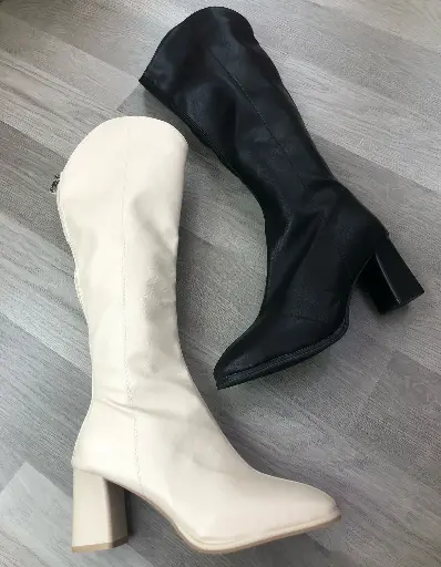 Classic Block-Heel Knee-High Boots