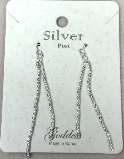 ER025 - 99% Silver Sparkling Dangle Earrings