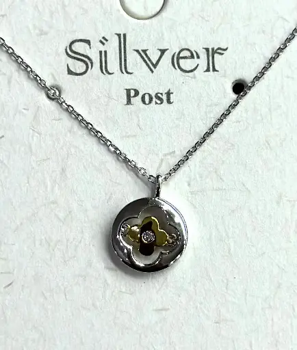 NL002 - Blooming Elegance 925 Sterling Silver Floral Pendant Necklace