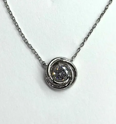 NL006 - 925 Sterling Silver Twinkle Knot Pendant Necklace